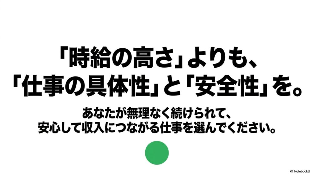 データ入力の時給が高いのはなぜ?給料の現実と稼ぎ方を解説 : 「時給の高さ」よりも「仕事の具体性」と「安全性」を。あなたが無理なく続けられて、安心して収入につながる仕事を選んでください。